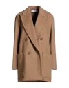 Max Mara Woolen Double-breasted Overcoat In Brown