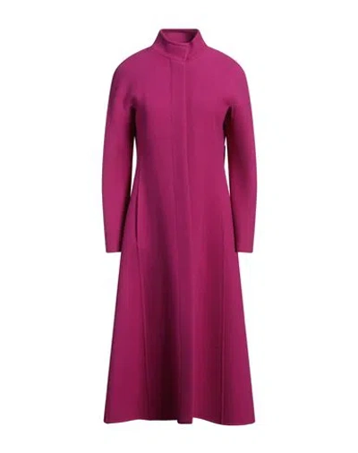 Max Mara Woman Coat Mauve Size 16 Virgin Wool, Cashmere In Purple