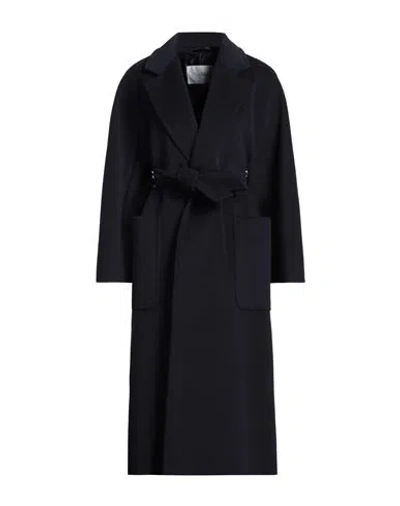 Max Mara Woman Coat Midnight Blue Size 4 Virgin Wool, Cashmere