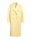 Max Mara Double-breasted Wool-blend Coat In Yellow
