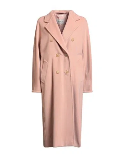 Max Mara Woman Coat Pink Size 6 Virgin Wool, Cashmere