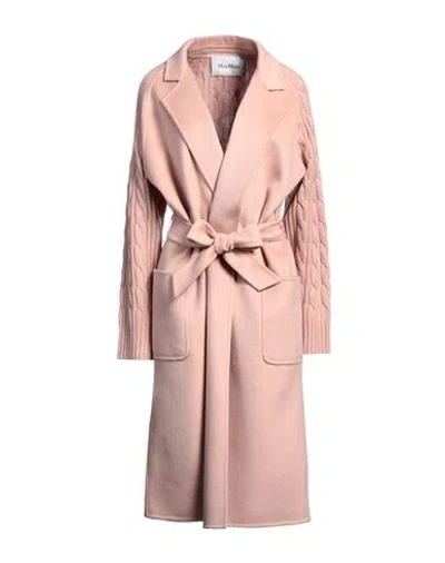 Max Mara Woman Coat Pink Size S Wool, Cashmere