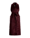 Max Mara Sleeveless Wool Coat In Burgundy