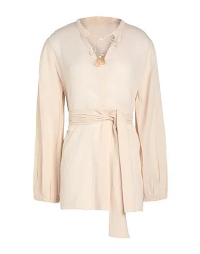 Max Mara Woman Cover-up Beige Size 10 Cotton