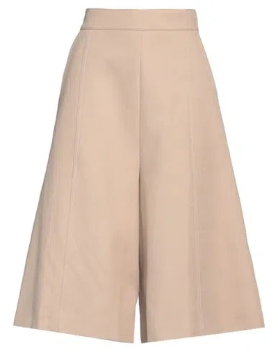 Max Mara Woman Cropped Pants Sand Size 12 Cotton, Elastane In Beige