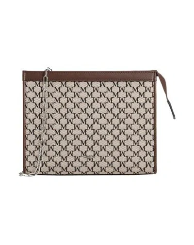 Max Mara Woman Cross-body Bag Chocolate Brown Size - Cotton, Calfskin
