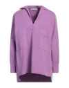 Max Mara Loretta Cotton Blouse In Purple