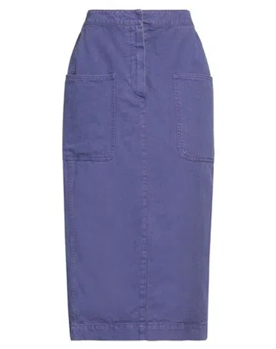 Max Mara Woman Denim Skirt Purple Size 10 Cotton