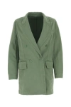 Max Mara Sage Green Denim Zenobia Blazerâ In Multicolor