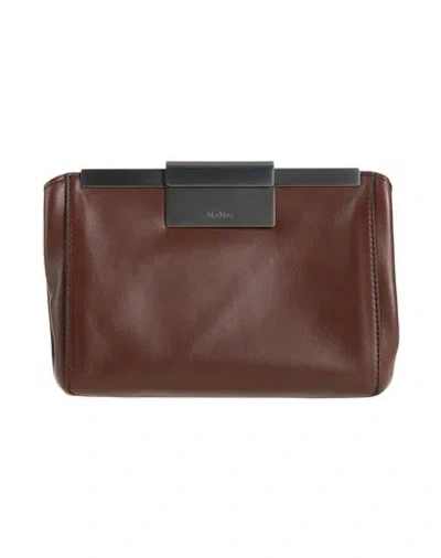 Max Mara Woman Handbag Dark Brown Size - Calfskin