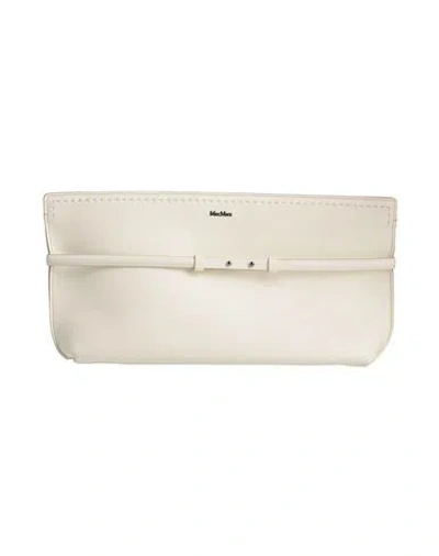 Max Mara Woman Handbag Ivory Size - Calfskin In White