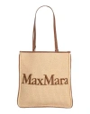 Max Mara Woman Handbag Sand Size - Cotton, Polyamide In Beige