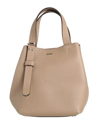 Max Mara Woman Handbag Taupe Size - Calfskin In Gray