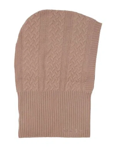 Max Mara Woman Hat Camel Size Onesize Cashmere In Metallic