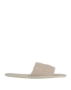 Max Mara Woman House Slipper Sand Size L/xl Textile Fibers In Beige