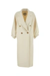 Max Mara Zaffo Double-breasted Cashmere Coat In White