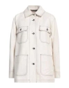 Max Mara Single-breasted Casual Jacket In White