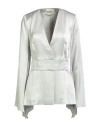Max Mara Woman Jacket Light Grey Size 10 Silk