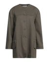 Max Mara Woman Jacket Military Green Size 10 Cotton In Green