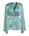 Max Mara Woman Jacket Sage Green Size 10 Silk