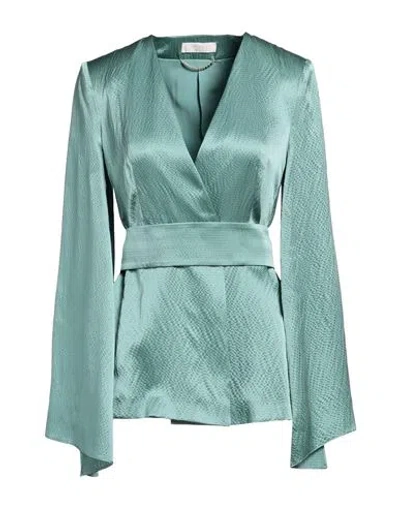 Max Mara Woman Jacket Sage Green Size 10 Silk