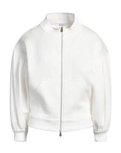 MAX MARA MAX MARA WOMAN JACKET WHITE SIZE 6 COTTON, POLYAMIDE