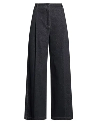 Max Mara Woman Jeans Blue Size Xs Cotton, Polyester, Elastane In Black