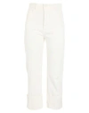 Max Mara Woman Jeans Ivory Size 2 Cotton, Elastane