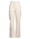 Max Mara Woman Jeans White Size 10 Cotton In White
