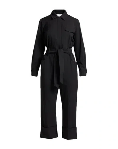 Max Mara Woman Jumpsuit Black Size 6 Virgin Wool, Elastane