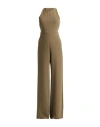 Max Mara Woman Jumpsuit Military Green Size 10 Triacetate, Polyester In Brown