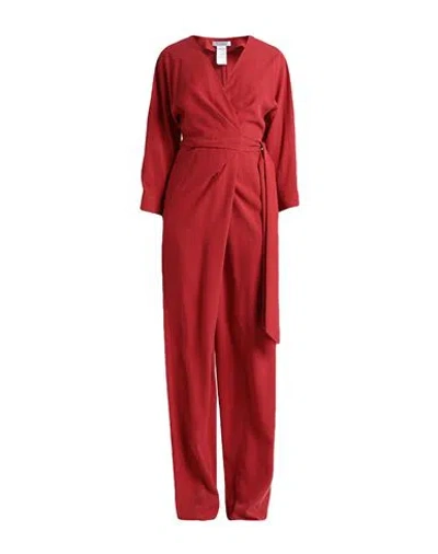 Max Mara Woman Jumpsuit Red Size 12 Silk
