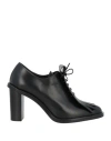 Max Mara Woman Lace-up Shoes Black Size 7.5 Leather In Black