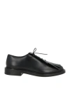 Max Mara Leather Derby. In Black