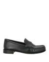 Max Mara Black Leather Loafers
