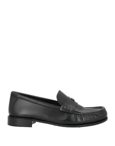 Max Mara Black Leather Loafers