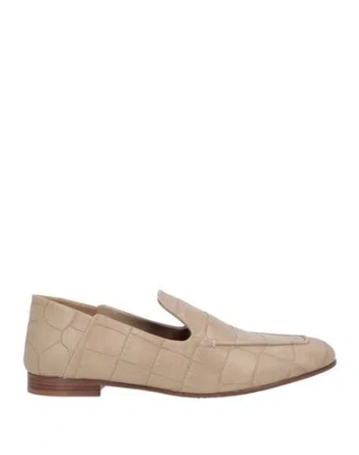 Max Mara Woman Loafers Sand Size 8 Soft Leather In Beige