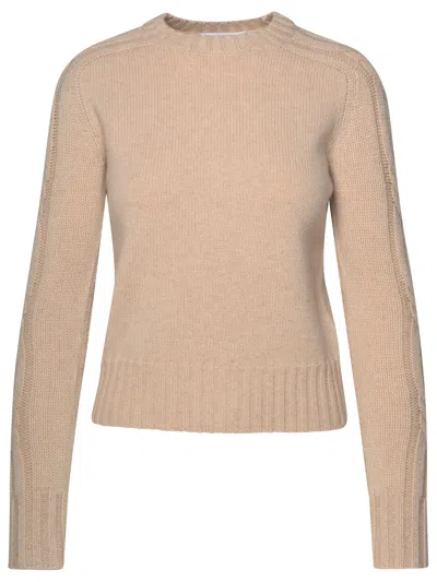 Max Mara Woman  Beige Cashmere Sweater In Cream