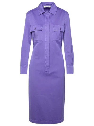 Max Mara Cennare' Lavender Cotton Dress In Purple