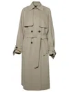Max Mara Falcone Double Breasted Trench In White