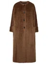 MAX MARA MAX MARA 'HUDSON' ALPACA AND BROWN WOOL COAT WOMAN