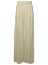 MAX MARA MAX MARA WOMAN MAX MARA 'KARUB' IVORY STRETCH WOOL PANTS