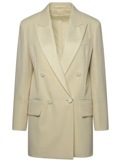 MAX MARA MAX MARA WOMAN MAX MARA 'MONICA' BEIGE WOOL BLAZER