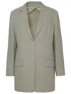 MAX MARA MAX MARA WOMAN MAX MARA SAND LINEN ADELCHI BLAZER JACKET