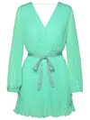 MAX MARA MAX MARA WOMAN MAX MARA 'VISITA' GREEN POLYESTER DRESS