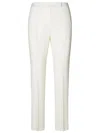 Max Mara Pianoforte Triacetate White Trousers In White