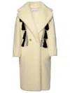 MAX MARA MAX MARA WHITE VIRGIN WOOL BLEND COAT WOMAN