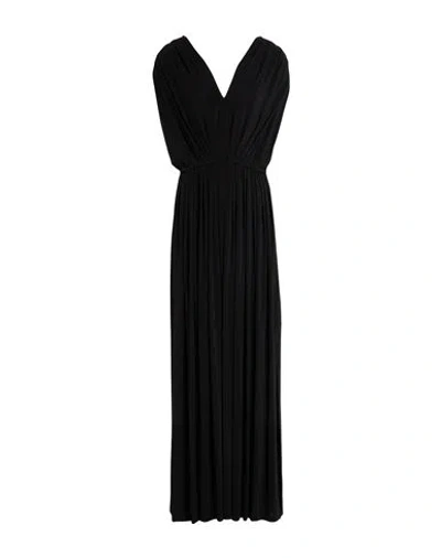 Max Mara Woman Maxi Dress Black Size 10 Viscose, Elastane
