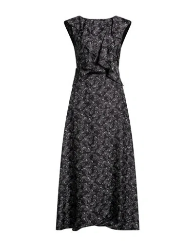 Max Mara Woman Maxi Dress Black Size 4 Silk In Blue