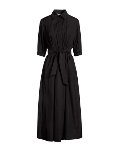 Max Mara Woman Maxi Dress Black Size 6 Cotton
